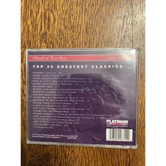 Top 20 Greatest Classics ~ Various Artists ~ Classical ~ CD ~ New - Picture 2 of 3
